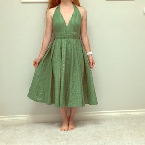 Stunning green halter neck dress